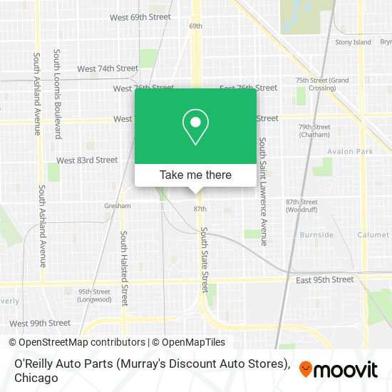 Mapa de O'Reilly Auto Parts (Murray's Discount Auto Stores)