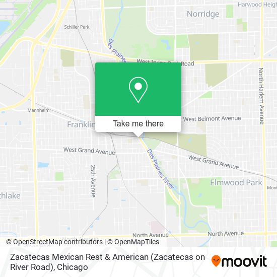 Zacatecas Mexican Rest & American (Zacatecas on River Road) map