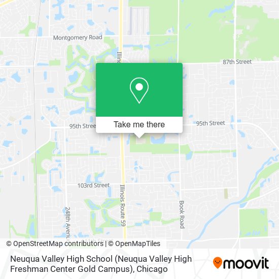 Mapa de Neuqua Valley High School (Neuqua Valley High Freshman Center Gold Campus)