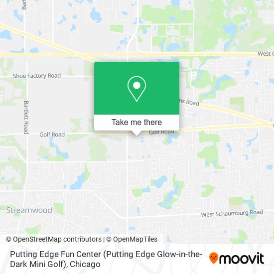 Mapa de Putting Edge Fun Center (Putting Edge Glow-in-the-Dark Mini Golf)