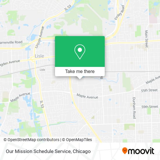 Our Mission Schedule Service map