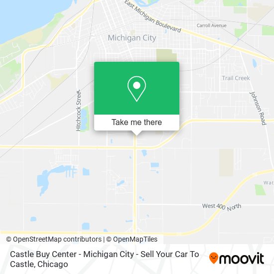 Castle Buy Center - Michigan City - Sell Your Car To Castle map