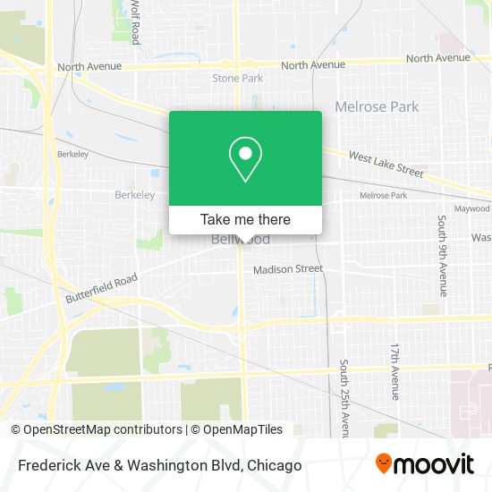 Frederick Ave & Washington Blvd map