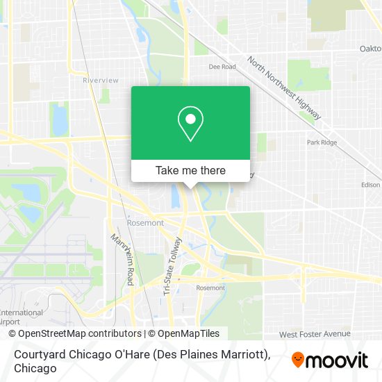 Mapa de Courtyard Chicago O'Hare (Des Plaines Marriott)