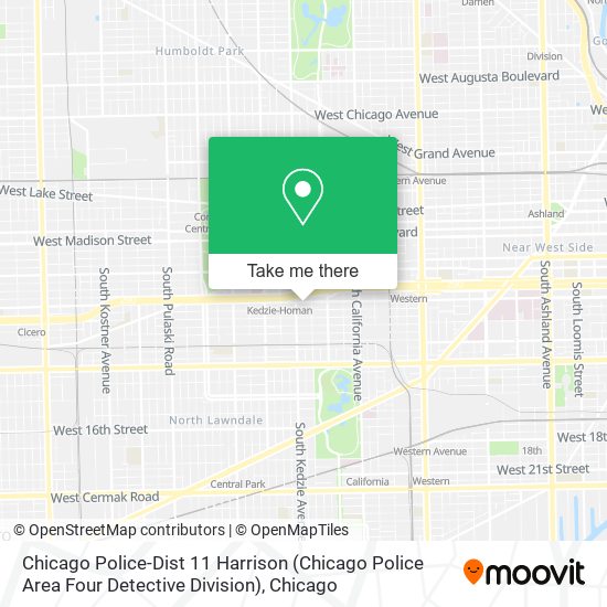 Chicago Police-Dist 11 Harrison (Chicago Police Area Four Detective Division) map
