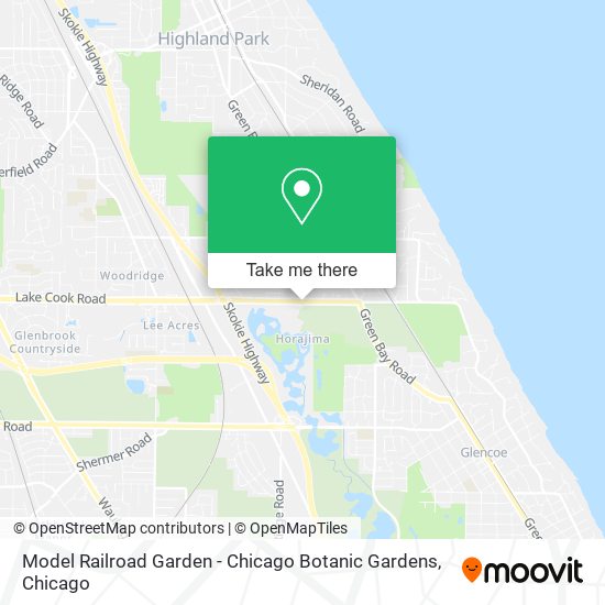 Model Railroad Garden - Chicago Botanic Gardens map