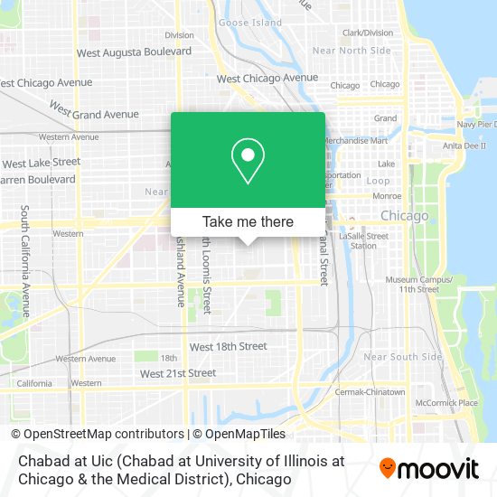 Mapa de Chabad at Uic (Chabad at University of Illinois at Chicago & the Medical District)