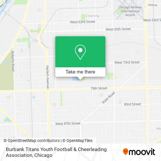 Burbank Titans Youth Football & Cheerleading Association map