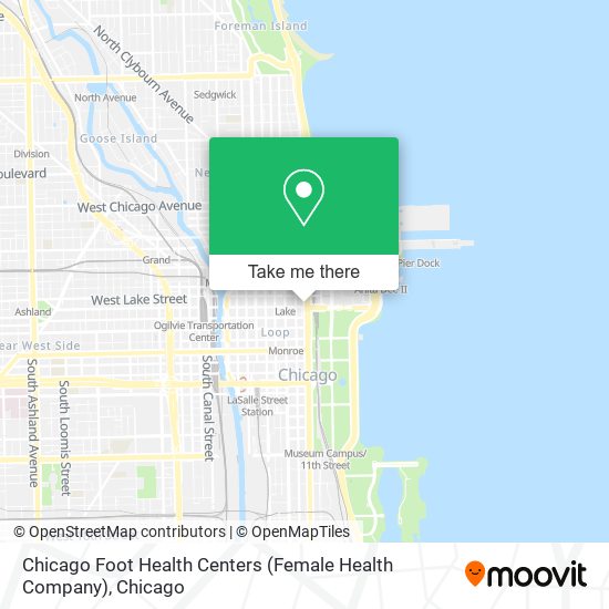 Chicago Foot Health Centers (Female Health Company) map