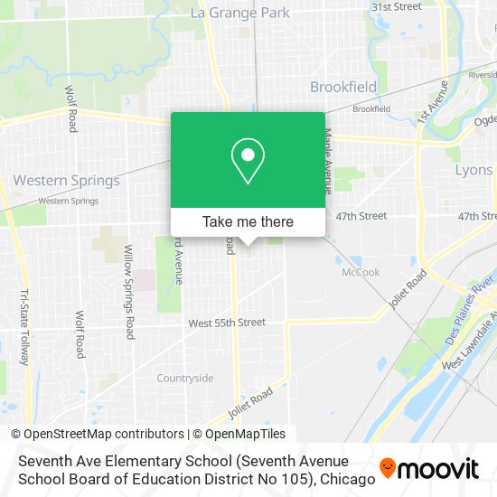 Mapa de Seventh Ave Elementary School (Seventh Avenue School Board of Education District No 105)