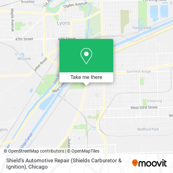 Mapa de Shield's Automotive Repair (Shields Carburetor & Ignition)