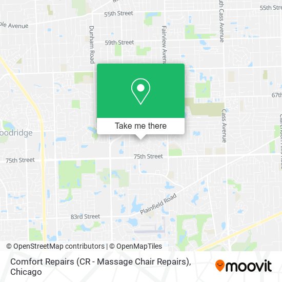 Mapa de Comfort Repairs (CR - Massage Chair Repairs)