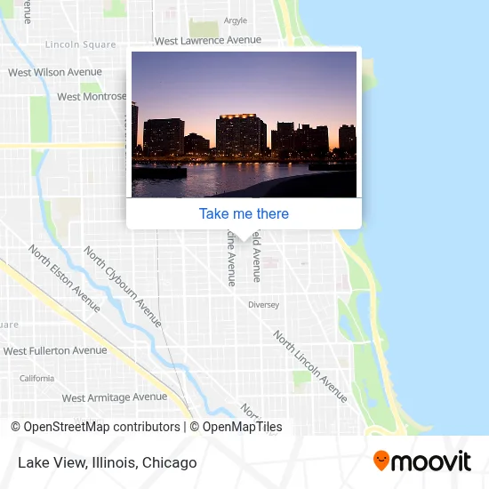 Lake View, Illinois map