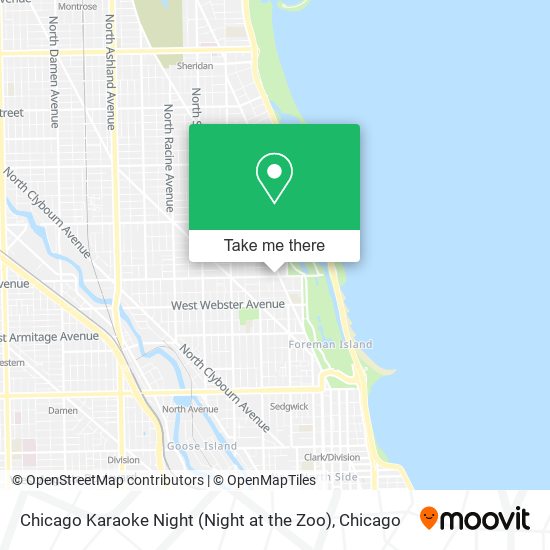 Mapa de Chicago Karaoke Night (Night at the Zoo)