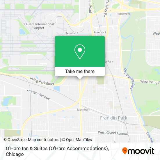 Mapa de O'Hare Inn & Suites (O'Hare Accommodations)