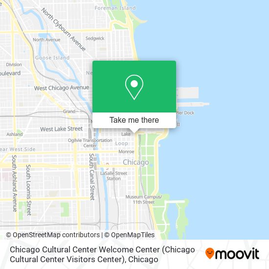 Chicago Cultural Center Welcome Center map