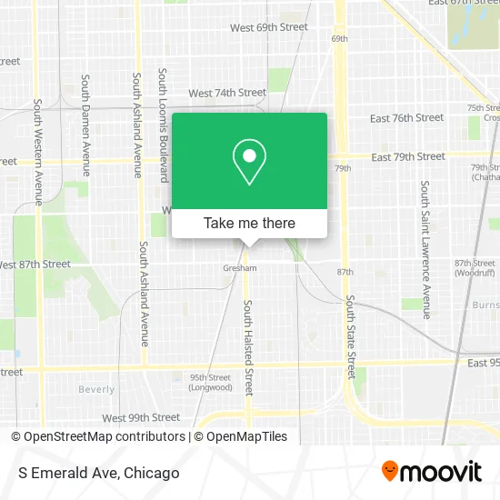 S Emerald Ave map