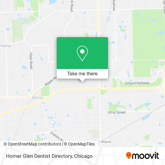 Homer Glen Dentist Directory map