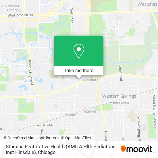 Mapa de Stamina Restorative Health (AMITA Hlth Pediatrics Inst Hinsdale)