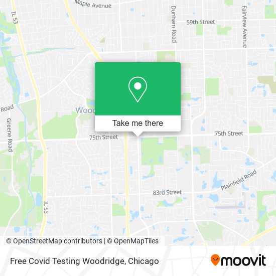 Mapa de Free Covid Testing Woodridge