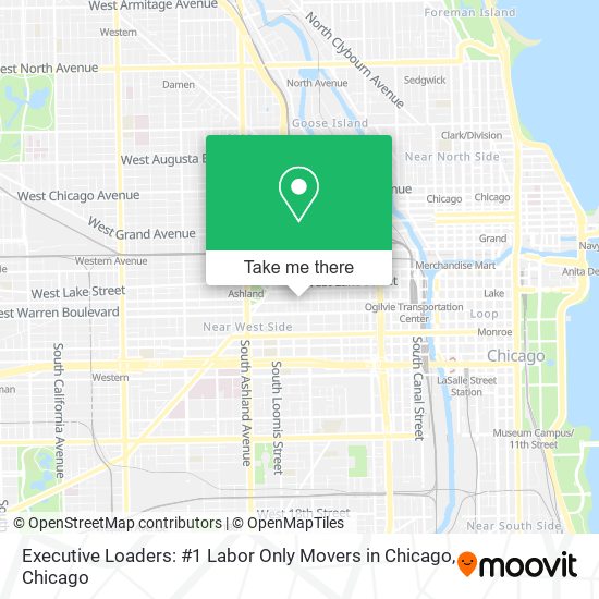 Executive Loaders: #1 Labor Only Movers in Chicago map