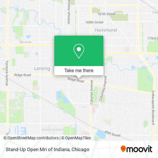 Mapa de Stand-Up Open Mri of Indiana