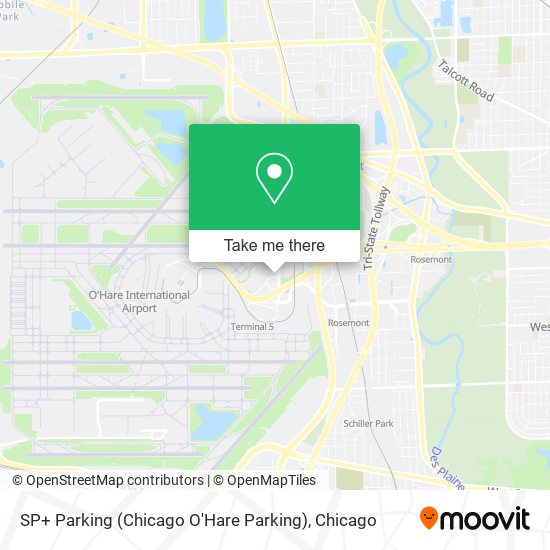 SP+ Parking (Chicago O'Hare Parking) map
