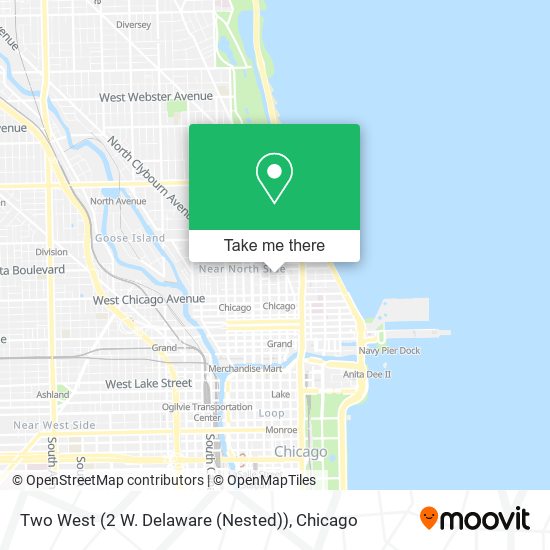 Two West (2 W. Delaware (Nested)) map