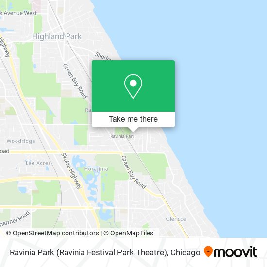 Mapa de Ravinia Park (Ravinia Festival Park Theatre)
