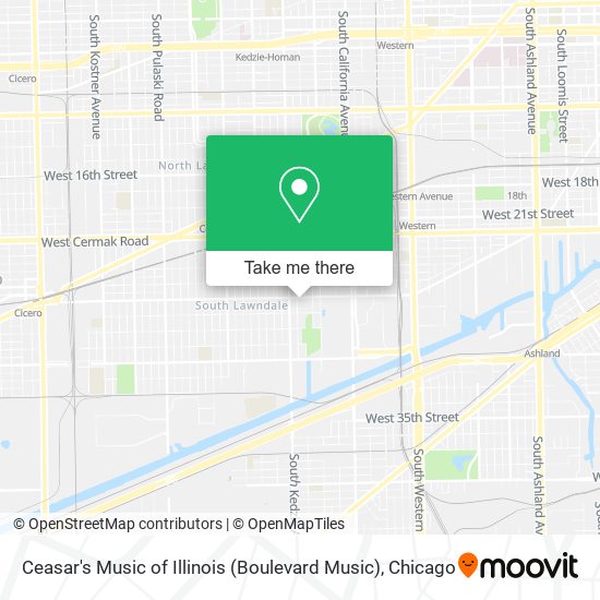 Ceasar's Music of Illinois (Boulevard Music) map