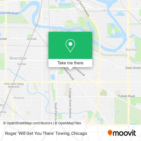 Roger 'Will Get You There' Towing map