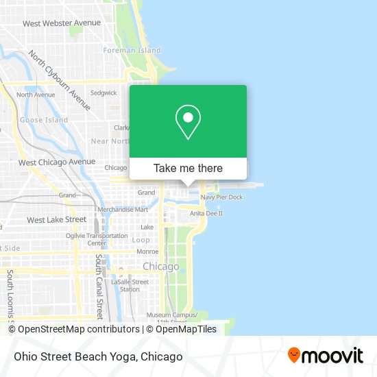 Ohio Street Beach Yoga map