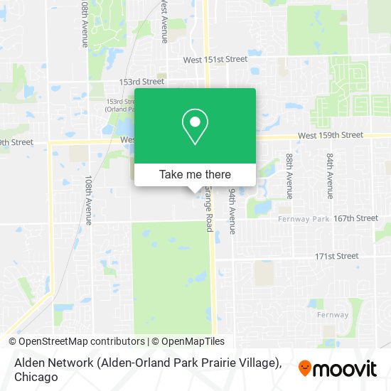 Mapa de Alden Network (Alden-Orland Park Prairie Village)