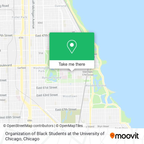Organization of Black Students at the University of Chicago map