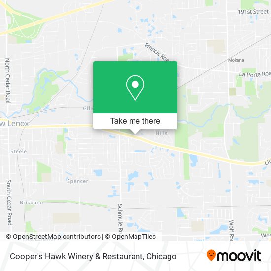 Cooper's Hawk Winery & Restaurant map