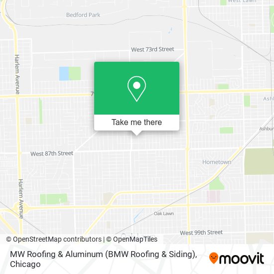 Mapa de MW Roofing & Aluminum (BMW Roofing & Siding)