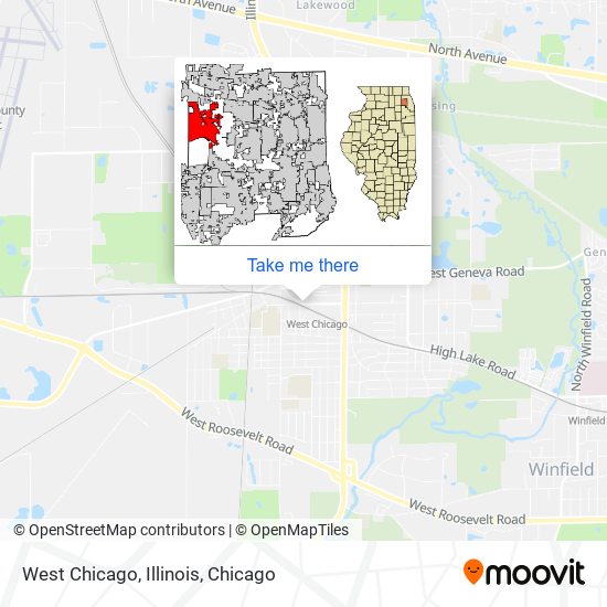 West Chicago, Illinois map