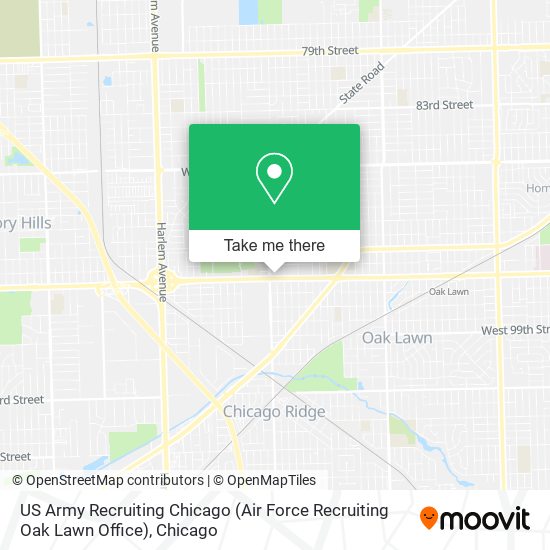 Mapa de US Army Recruiting Chicago (Air Force Recruiting Oak Lawn Office)