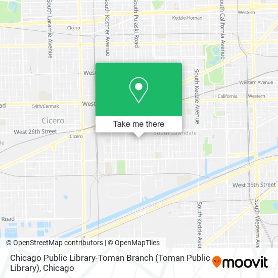 Chicago Public Library-Toman Branch (Toman Public Library) map