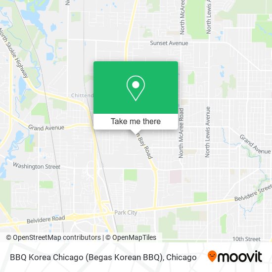 Mapa de BBQ Korea Chicago (Begas Korean BBQ)