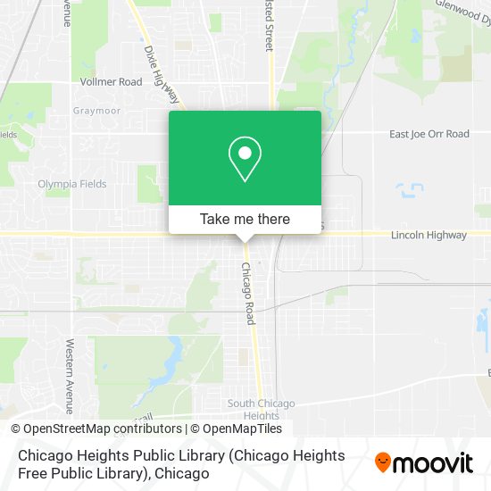 Mapa de Chicago Heights Public Library