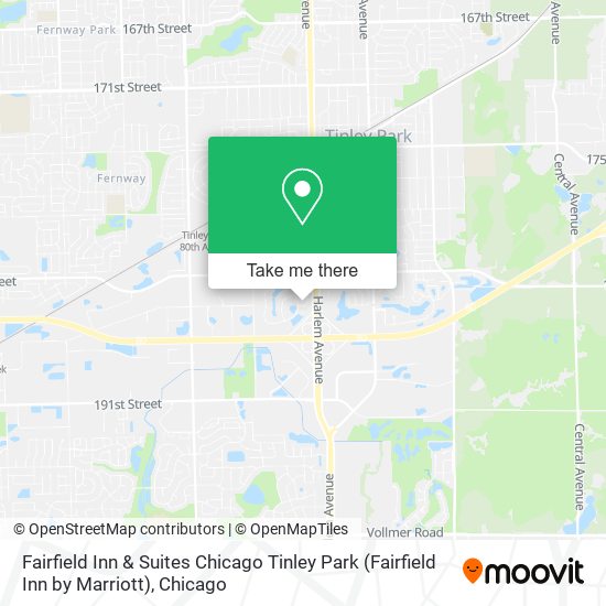 Mapa de Fairfield Inn & Suites Chicago Tinley Park (Fairfield Inn by Marriott)