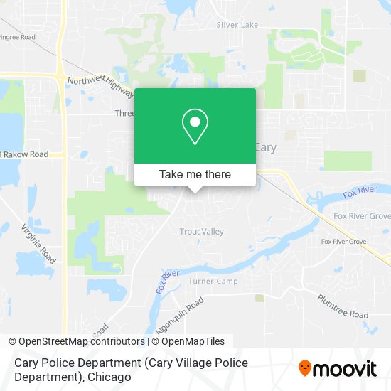 Cary Police Department map