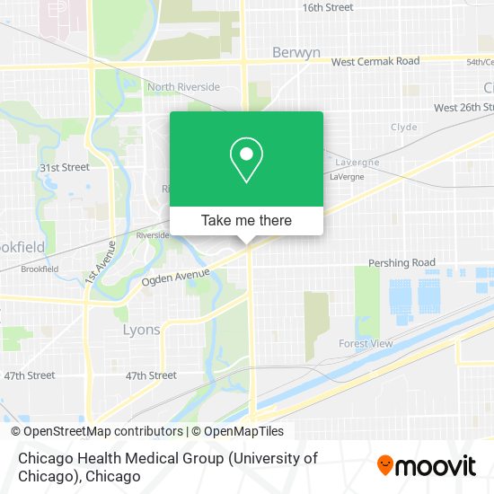 Mapa de Chicago Health Medical Group (University of Chicago)