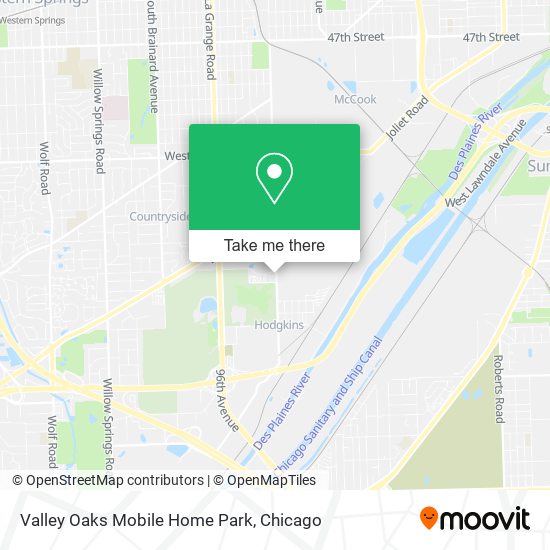 Mapa de Valley Oaks Mobile Home Park