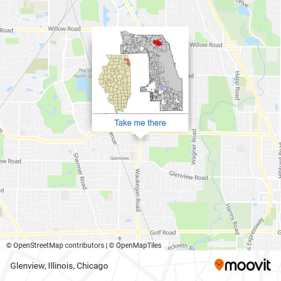 Mapa de Glenview, Illinois