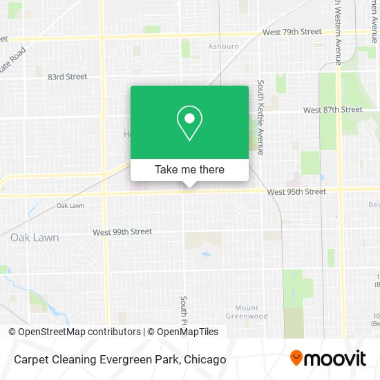 Carpet Cleaning Evergreen Park map