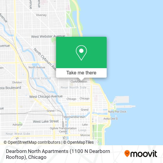 Mapa de Dearborn North Apartments (1100 N Dearborn Rooftop)