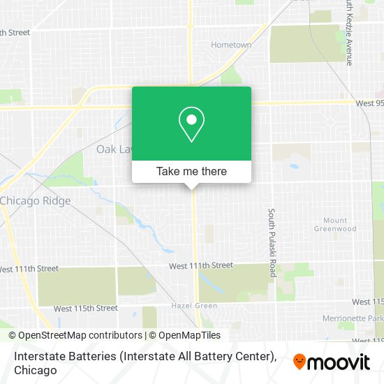 Mapa de Interstate Batteries (Interstate All Battery Center)