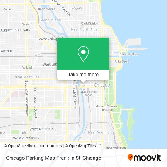 Mapa de Chicago Parking Map Franklin St